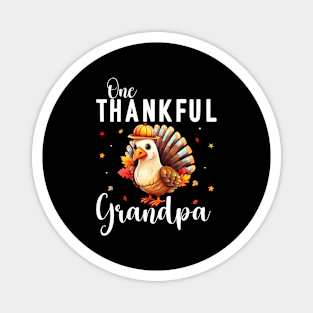 Watercolor Thanksgiving Turkey Gramps One Thankful Grandpa Magnet